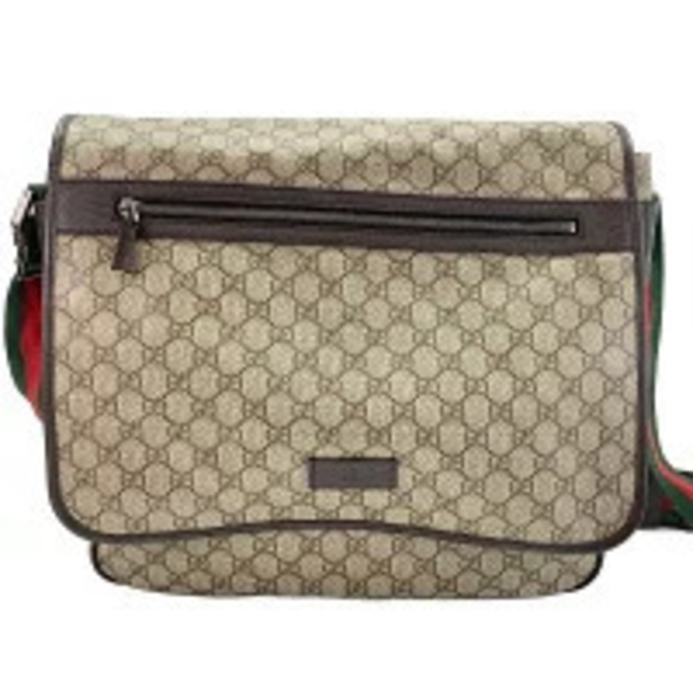 Gucci GG Supreme Shoulder Bag Brown